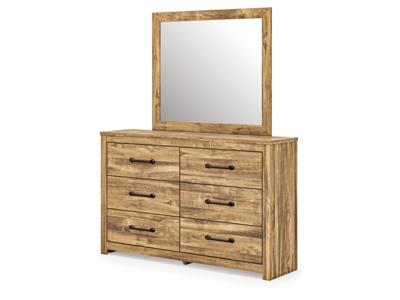 Signature Design by Ashley Maystonna Queen Crossbuck Panel Bed, Dresser, Mirror and Nightstand - PCB1580B8