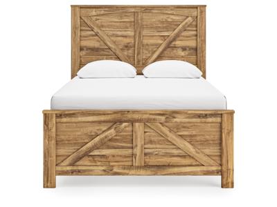 Signature Design by Ashley Maystonna Queen Crossbuck Panel Bed, Dresser, Mirror and Nightstand - PCB1580B8