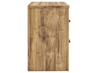 Signature Design by Ashley Maystonna Queen Crossbuck Panel Bed, Dresser, Mirror and Nightstand - PCB1580B8