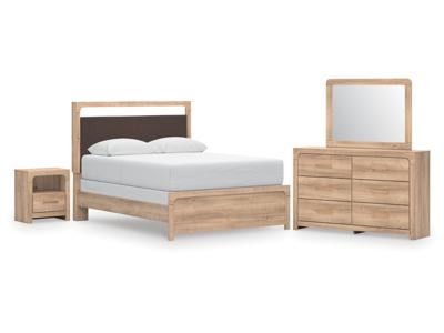 Signature Design by Ashley Kinlanni Queen Panel Bed, Dresser, Mirror and Nightstand - PCB1360B17