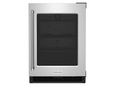 24" KitchenAid 5.2 Cu. Ft. Undercounter Refrigerator With Glass Door - KURR214KSB