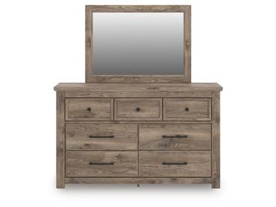 Signature Design by Ashley Rusticott Queen Poster Bed, Dresser, Mirror and Nightstand - PCB2260B13