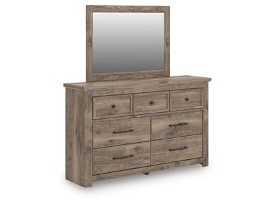 Signature Design by Ashley Rusticott Queen Poster Bed, Dresser, Mirror and Nightstand - PCB2260B13