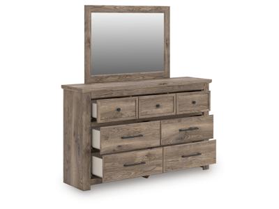 Signature Design by Ashley Rusticott Queen Poster Bed, Dresser, Mirror and Nightstand - PCB2260B13