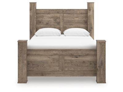 Signature Design by Ashley Rusticott Queen Poster Bed, Dresser, Mirror and Nightstand - PCB2260B13