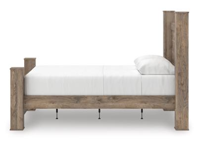 Signature Design by Ashley Rusticott Queen Poster Bed, Dresser, Mirror and Nightstand - PCB2260B13
