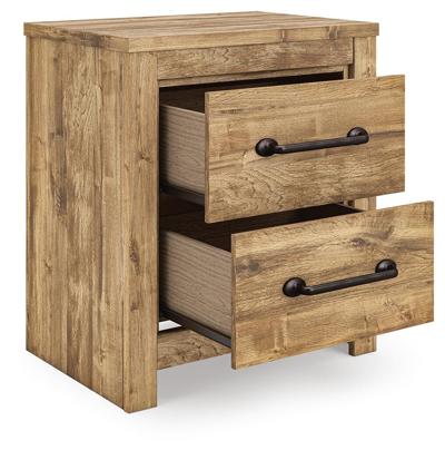 Signature Design by Ashley Maystonna King Crossbuck Panel Bed, Dresser, Mirror and Nightstand - PCB1580B9
