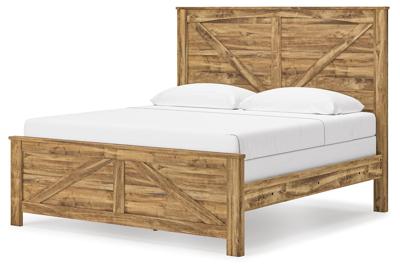 Signature Design by Ashley Maystonna King Crossbuck Panel Bed, Dresser, Mirror and Nightstand - PCB1580B9