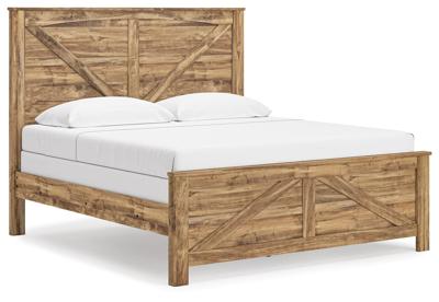 Signature Design by Ashley Maystonna King Crossbuck Panel Bed, Dresser, Mirror and Nightstand - PCB1580B9
