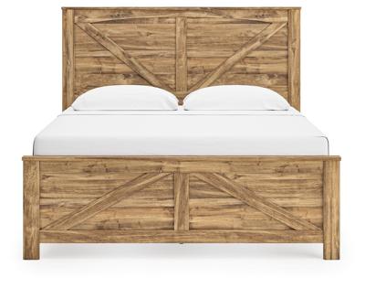 Signature Design by Ashley Maystonna King Crossbuck Panel Bed, Dresser, Mirror and Nightstand - PCB1580B9