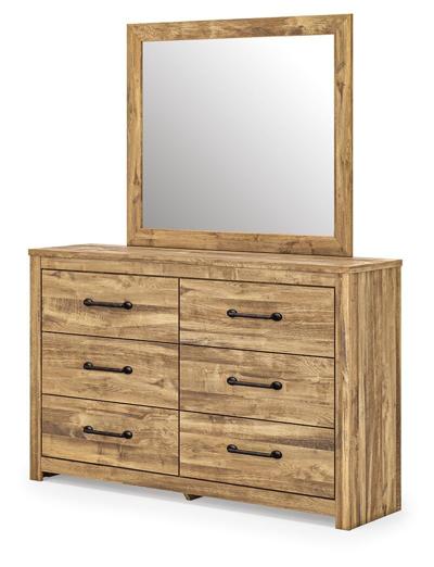 Signature Design by Ashley Maystonna King Crossbuck Panel Bed, Dresser, Mirror and Nightstand - PCB1580B9
