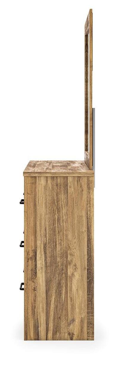 Signature Design by Ashley Maystonna King Crossbuck Panel Bed, Dresser, Mirror and Nightstand - PCB1580B9