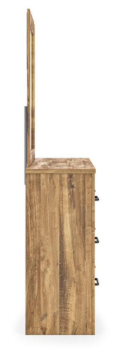 Signature Design by Ashley Maystonna King Crossbuck Panel Bed, Dresser, Mirror and Nightstand - PCB1580B9