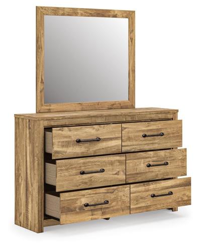 Signature Design by Ashley Maystonna King Crossbuck Panel Bed, Dresser, Mirror and Nightstand - PCB1580B9