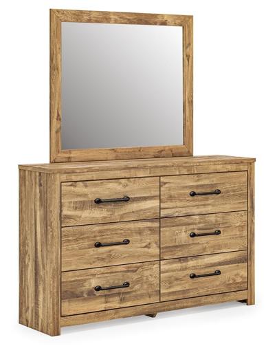 Signature Design by Ashley Maystonna King Crossbuck Panel Bed, Dresser, Mirror and Nightstand - PCB1580B9