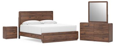 Signature Design by Ashley Fortlorn King Panel Bed, Dresser, Mirror and Nightstand - PCB386B14