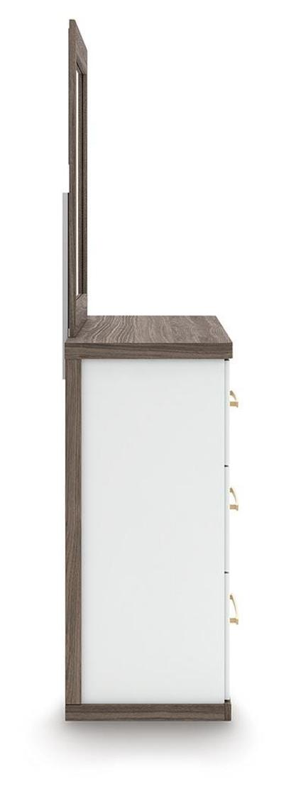 Signature Design by Ashley Kendanport King Upholstered Bed, Dresser and Mirror - PCB1108B14