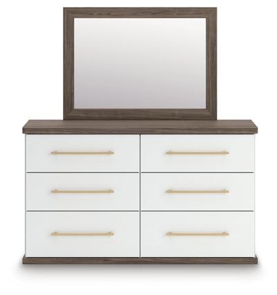 Signature Design by Ashley Kendanport King Upholstered Bed, Dresser and Mirror - PCB1108B14