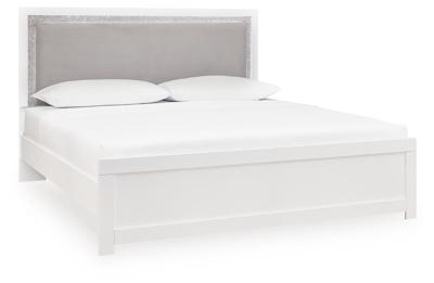 Signature Design by Ashley Maeling Queen Upholstered Panel Bed, Dresser, Mirror and Nightstand - PCB1119B10