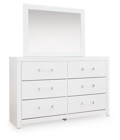 Signature Design by Ashley Maeling Queen Upholstered Panel Bed, Dresser, Mirror and Nightstand - PCB1119B10