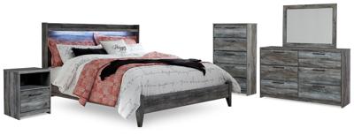 Signature Design by Ashley Baystorm King Panel Bed, Dresser, Mirror, Chest and Nightstand - B221B102