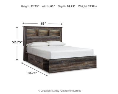 Signature Design by Ashley Drystan Queen Bookcase Storage Bed, Dresser, Mirror, Chest and Nightstand - B211B129