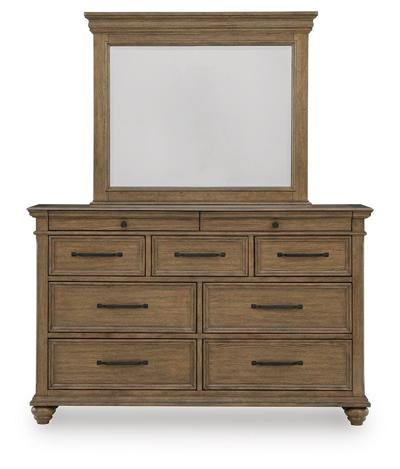 Signature Design by Ashley Karallin Queen Panel Storage Bed, Dresser and Mirror - PCB782B7