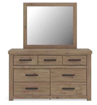 Signature Design by Ashley Oliandon Queen Panel Storage Bed, Dresser and Mirror - PCB2844B5