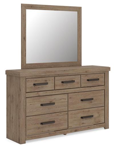 Signature Design by Ashley Oliandon Queen Panel Storage Bed, Dresser and Mirror - PCB2844B5