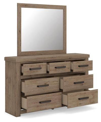 Signature Design by Ashley Oliandon Queen Panel Storage Bed, Dresser and Mirror - PCB2844B5