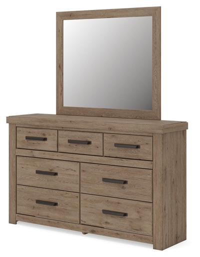 Signature Design by Ashley Oliandon Queen Panel Storage Bed, Dresser and Mirror - PCB2844B5