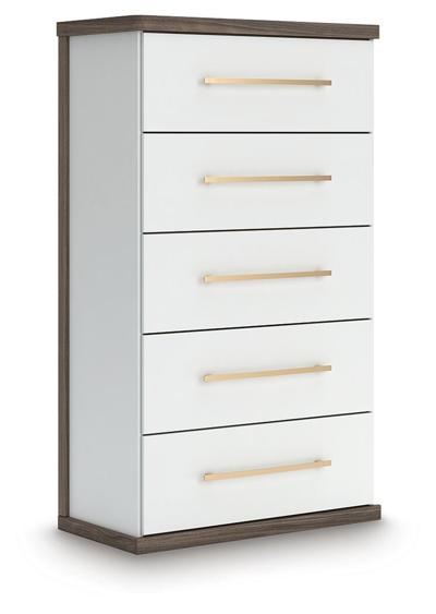 Signature Design by Ashley Kendanport King Upholstered Bed, Dresser, Mirror and Chest - B1108B16