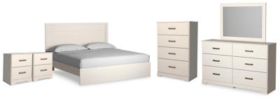 Signature Design by Ashley Stelsie King Panel Bed, Dresser, Mirror, Chest and 2 Nightstands - B2588B19