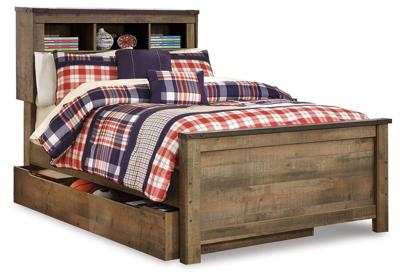 Signature Design by Ashley Trinell Full Bookcase Storage Bed, Dresser, Chest and Nightstand - B446B108