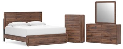 Signature Design by Ashley Fortlorn King Panel Bed, Dresser, Mirror and Chest - B386B15