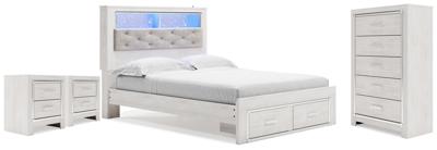 Signature Design by Ashley Altyra Queen Bookcase Storage Bed, Chest and 2 Nightstands - B2640B82