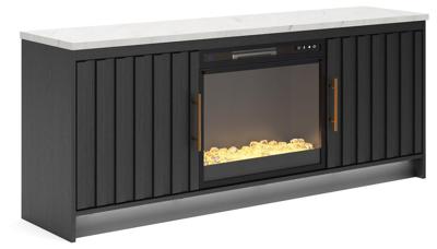 Signature Design by Ashley Cadmori 63" TV Stand with Electric Fireplace - W2616W1