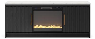 Signature Design by Ashley Cadmori 63" TV Stand with Electric Fireplace - W2616W1