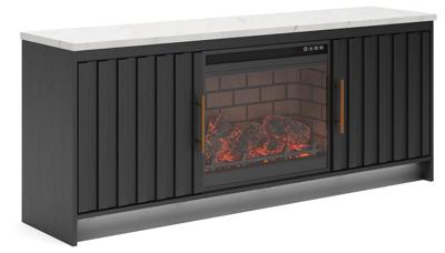 Signature Design by Ashley Cadmori 63" TV Stand with Electric Fireplace - W2616W2