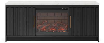 Signature Design by Ashley Cadmori 63" TV Stand with Electric Fireplace - W2616W2