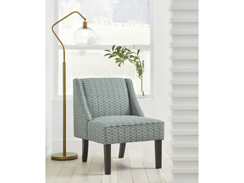 Signature Design by Ashley Janesley Accent Chair in Teal/Cream - A3000137 