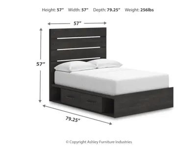 Signature Design by Ashley Hollivern Full Panel Bed with Storage - PCB2108B16