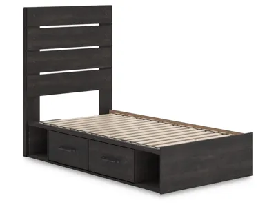 Signature Design by Ashley Hollivern Twin Panel Bed with Storage - PCB2108B18