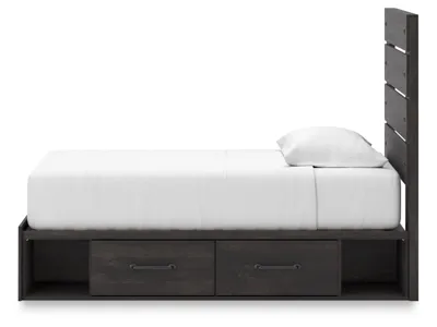 Signature Design by Ashley Hollivern Twin Panel Bed with Storage - PCB2108B18