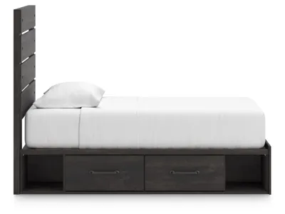 Signature Design by Ashley Hollivern Twin Panel Bed with Storage - PCB2108B18