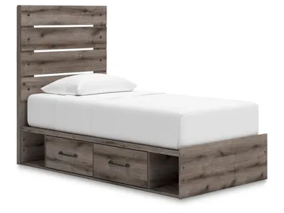 Signature Design by Ashley Graystorm Twin Panel Bed with Storage - PCB2405B19