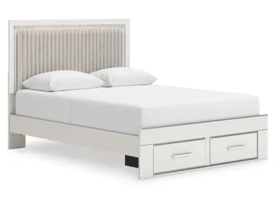 Signature Design by Ashley Zuraleus Queen Upholstered Panel Platform Storage Bed - PCB3381B4