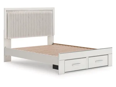 Signature Design by Ashley Zuraleus Queen Upholstered Panel Platform Storage Bed - PCB3381B4