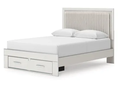 Signature Design by Ashley Zuraleus Queen Upholstered Panel Platform Storage Bed - PCB3381B4