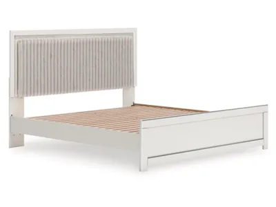 Signature Design by Ashley Zuraleus King Upholstered Panel Platform Bed - PCB3381B8
